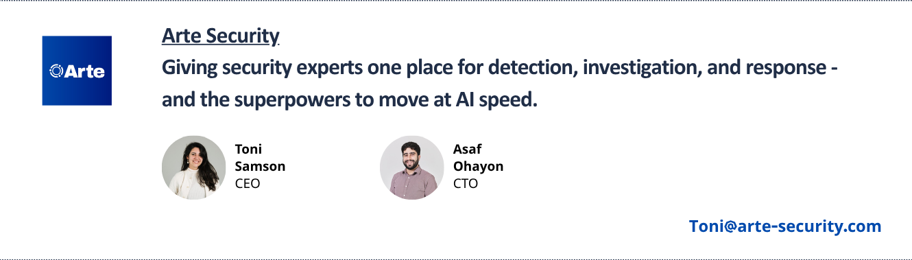 Arte Security — team and one-line pitch